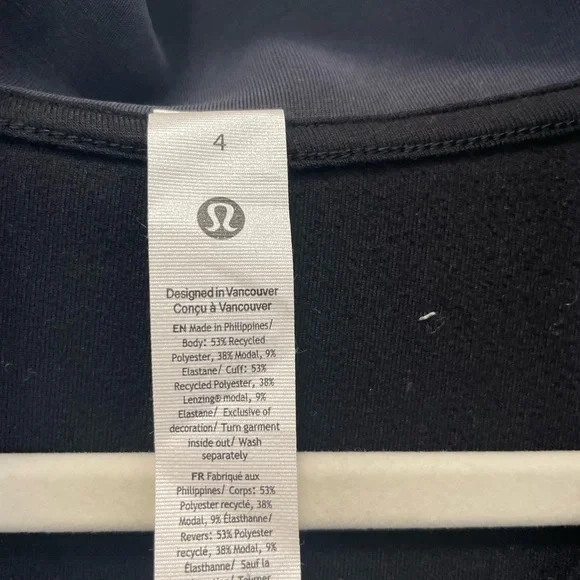 Lululemon Brushed Softstreme Half Zip - Size 4 - Black - Picture 8 of 16